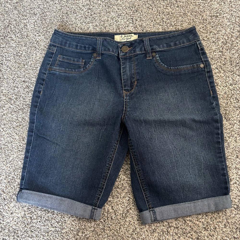 d. jeans Dark Blue Jean Shorts
